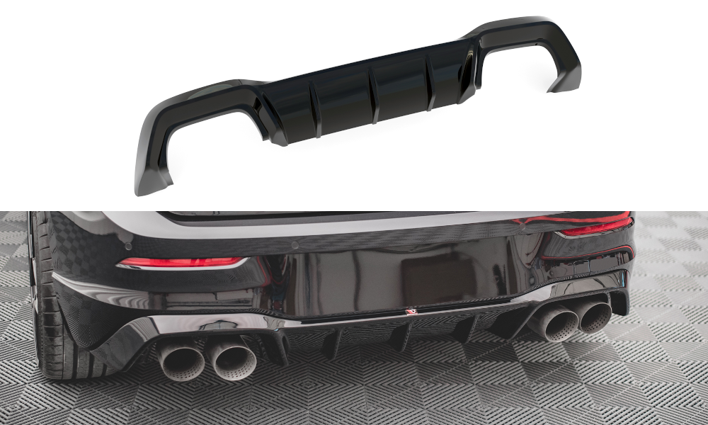 Maxton Design Diffusor Heck Ansatz V.1 für Volkswagen Golf R Mk8 schwarz Hochglanz Maxton Design Diffusor Heck Ansatz V.1 für Volkswagen Golf R Mk8 schwarz Hochglanz