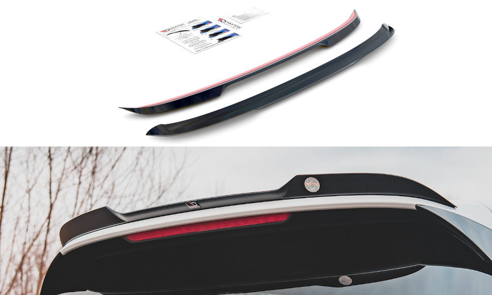 Maxton Design Spoiler CAP V.2 für Volkswagen Golf 8 GTI / R schwarz Hochglanz