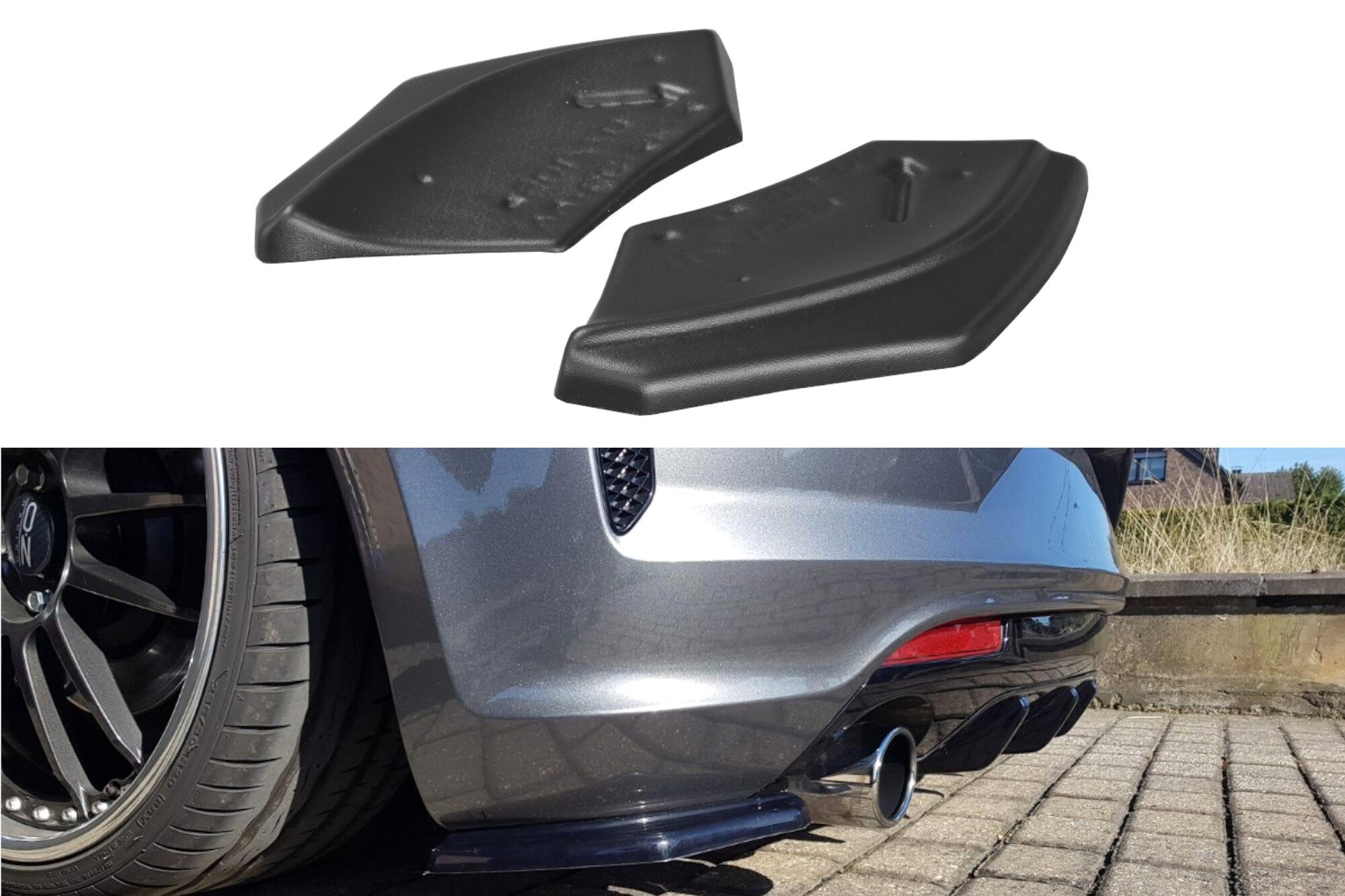 Maxton Design Heck Ansatz Flaps Diffusor für VOLKSWAGEN SCIROCCO MK.3 R FACELIFT schwarz Hochglanz Maxton Design Heck Ansatz Flaps Diffusor für VOLKSWAGEN SCIROCCO MK.3 R FACELIFT schwarz Hochglanz
