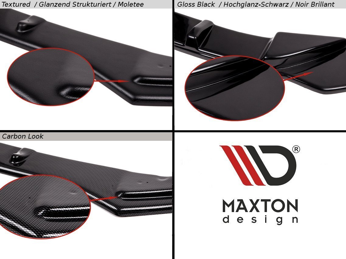 Maxton Design Spoiler CAP V.2 für Volkswagen Golf 7 / 7 Facelift R / R-Line / GTI  schwarz Hochglanz