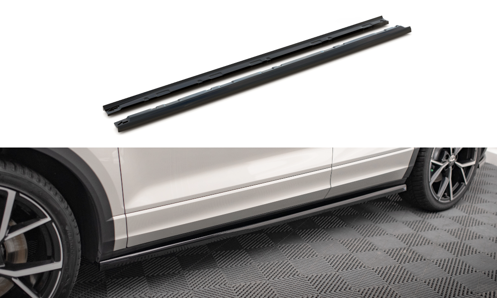 Maxton Design Seitenschweller Ansatz für Volkswagen T-Roc R Mk1 Facelift schwarz Hochglanz Maxton Design Seitenschweller Ansatz für Volkswagen T-Roc R Mk1 Facelift schwarz Hochglanz