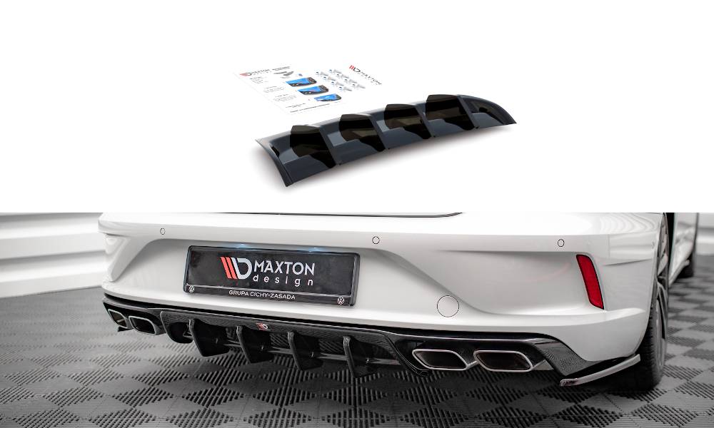 Maxton Design Diffusor Heck Ansatz für Volkswagen Arteon R schwarz Hochglanz Maxton Design Diffusor Heck Ansatz für Volkswagen Arteon R schwarz Hochglanz