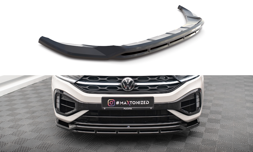 Maxton Design Front Ansatz V.1 für Volkswagen T-Roc R Mk1 Facelift schwarz Hochglanz Maxton Design Front Ansatz V.1 für Volkswagen T-Roc R Mk1 Facelift schwarz Hochglanz