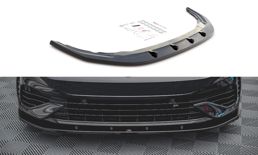 Maxton Design Front Ansatz V.1 für Volkswagen Golf R Mk8 schwarz Hochglanz Maxton Design Front Ansatz V.1 für Volkswagen Golf R Mk8 schwarz Hochglanz
